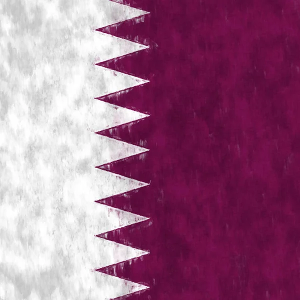 Qatar Oil Painting Qatari Emblem Drawing Canvas — Stock Photo, Image