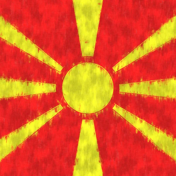 Macedonia Pintura Óleo Emblema Macedonio Dibujo Lienzo —  Fotos de Stock