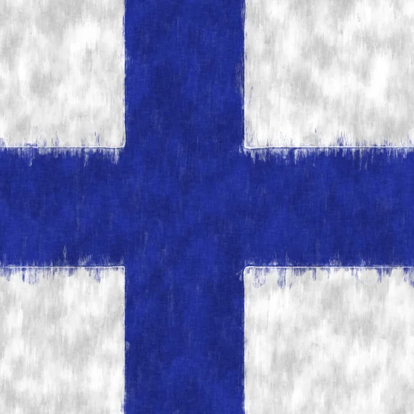 Oljemålning Finland Teckningsduk För Finska Emblem — Stockfoto