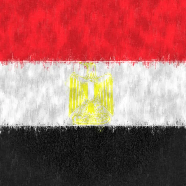 Egipto Pintura Óleo Lienzo Dibujo Emblema Egipcio — Foto de Stock