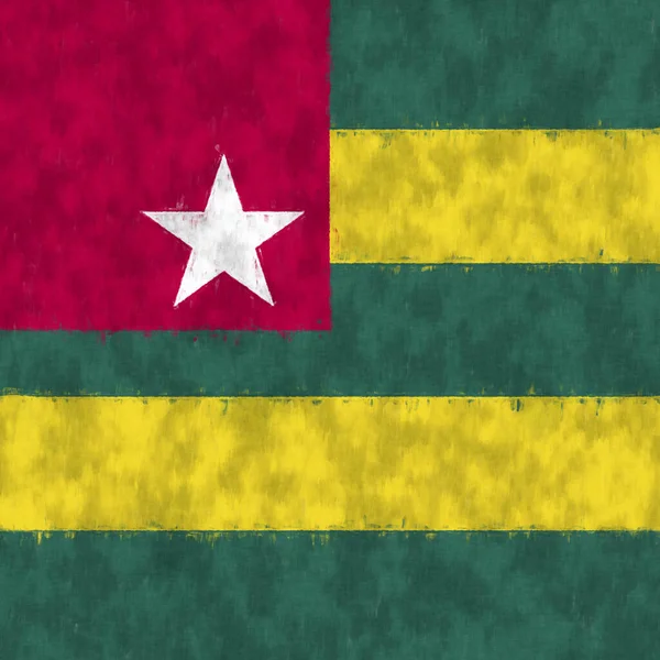 Togo Oil Painting Togo Emblem Drawing Canvas — Stock Photo, Image