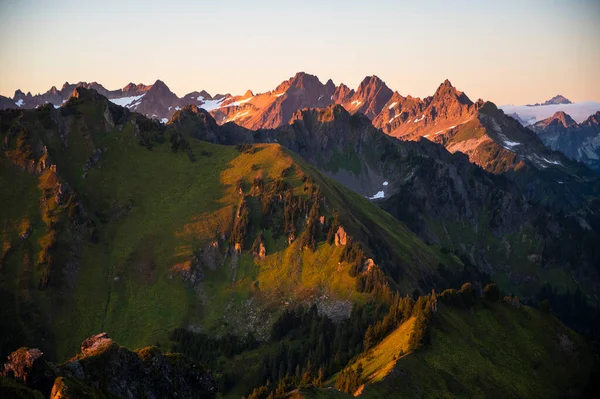 North Cascades Glowing Sunset — Stock Photo, Image
