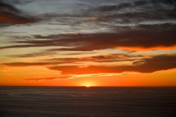 Солнце Опускается Тихий Океан Биг Сюре — стоковое фото