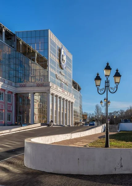 Odessa Ukraina 2022 Fotbollsstadion Tjernomorets Odessa Shevchenko Park Solig Vinterdag — Stockfoto