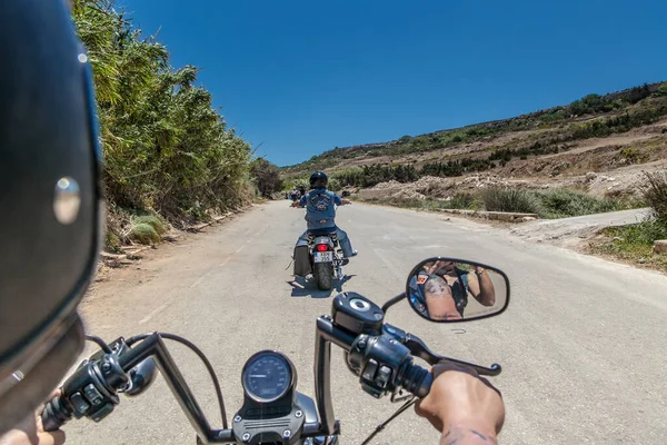 Sicily Itália Abril 2014 Membros Malta Chapter Montando Suas Motocicletas — Fotografia de Stock