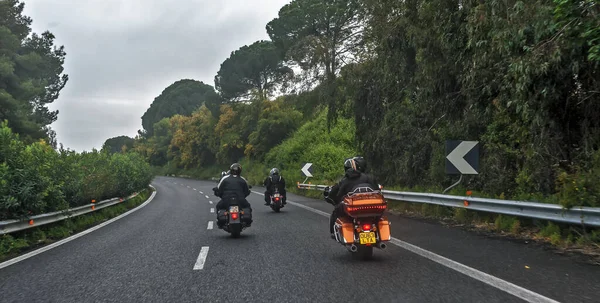 Sicilia Italia Abril 2014 Miembros Malta Capítulo Montando Sus Motocicletas —  Fotos de Stock