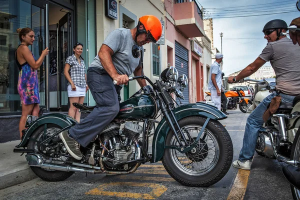 Members Malta Hog Chapter Meet Malta Harley Davidson Dealership Coffee — Stock Photo, Image