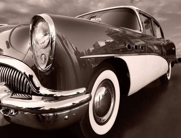 Classic Vintage Series Varios Imsges Que Representan Detalles Automóviles Clásicos —  Fotos de Stock