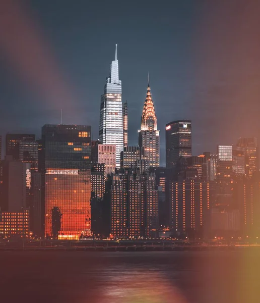 Manhattan Skyline New York City Wolkenkrabbers — Stockfoto