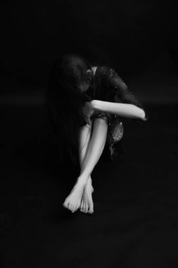 Güzel bir kızın portresi, yaratıcı fotoğrafçılık.