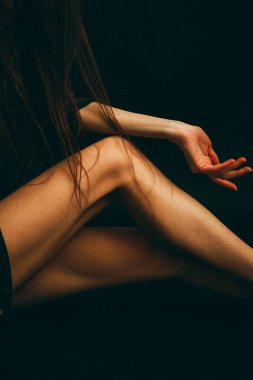 Güzel bir kızın portresi, yaratıcı fotoğrafçılık.