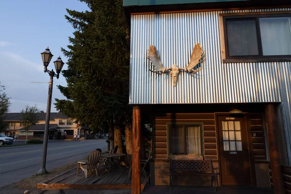 Corna Oca Fuori Hotel West Yellowstone Montana — Foto Stock