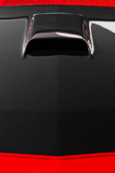 Abstrakt Detalj Från Motorhuven Amerikansk Muskelbil — Stockfoto