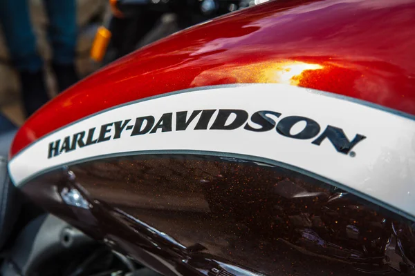 Harley Davidson摩托车燃料箱的详情 — 图库照片