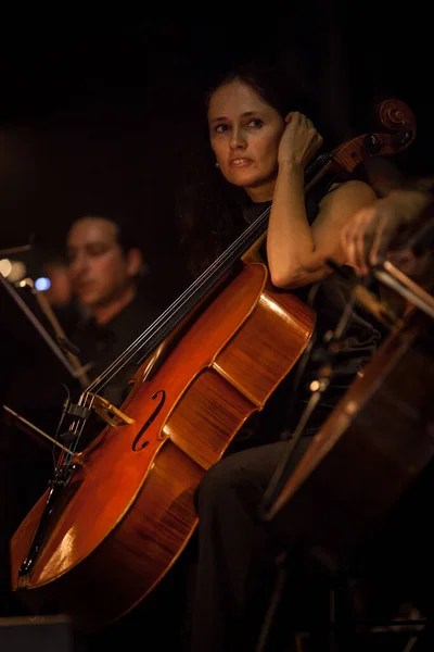 Mfcc Malta Sep Membros Orquestra Filarmônica Nacional Durante Rockestra 2012 — Fotografia de Stock