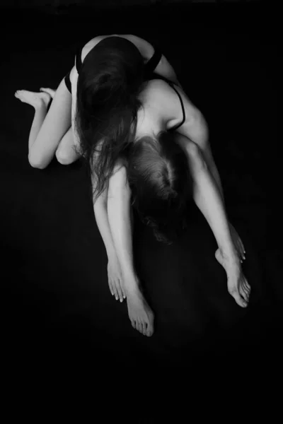 Deux Danseurs Engagent Dans Improvisation Contact — Photo