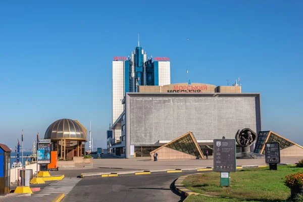 Odessa Ucrania 2019 Vista Del Puerto Pasajeros Estación Marítima Odessa — Foto de Stock