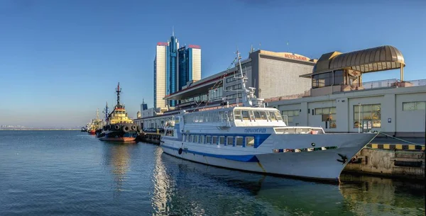 Odessa Oekraïne 2019 Uitzicht Passagiershaven Het Maritiem Station Odessa Oekraïne — Stockfoto