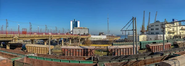 Odessa Ukraina 2019 Widok Port Pasażerski Lub Stację Morską Odessie — Zdjęcie stockowe