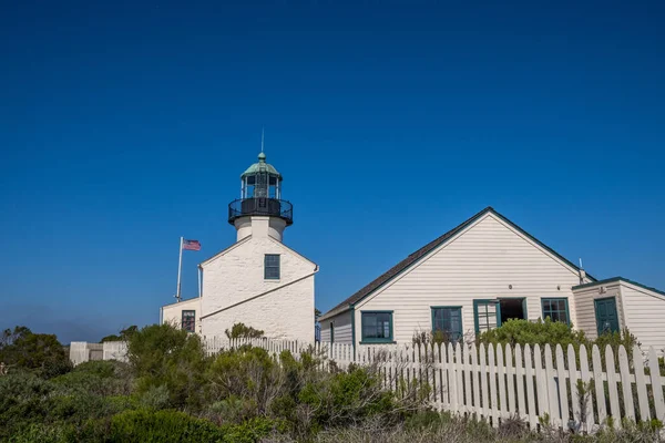 Historical Lighthouse Located Peninsula Mouth Bay — Stock Photo, Image