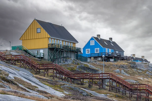 Típica Casa Madera Ártica Polo Norte — Foto de Stock