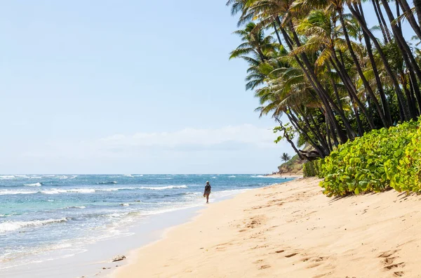 Madura Hembra Hawaiano Playa Tomando Una Foto — Foto de Stock