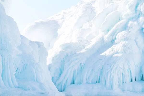 Ледяной Камень Байкале Солнечный День — стоковое фото