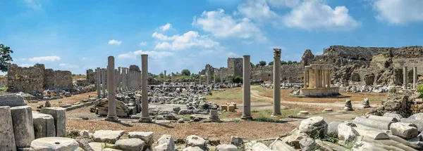 Lato Turchia 2021 Antica Città Side Nella Provincia Antalya Turchia — Foto Stock