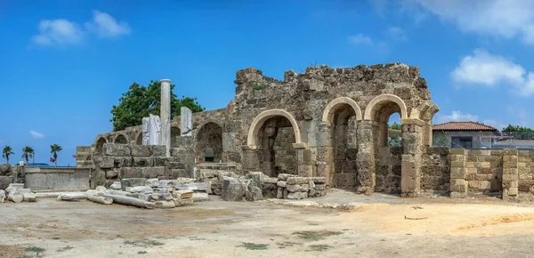 Side Turquia 2021 Templo Apolo Cidade Antiga Lado Província Antalya — Fotografia de Stock