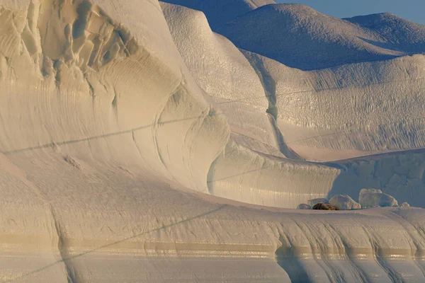 Textura Rara Icebergs Extremos Pólo Norte — Fotografia de Stock