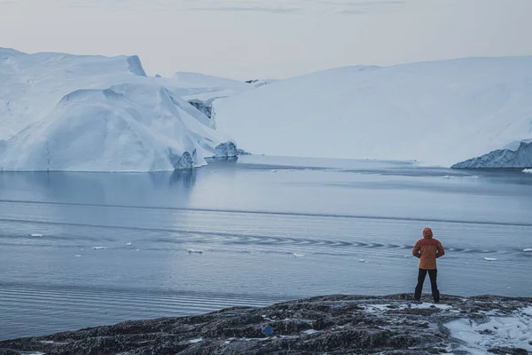 Big Icebergs Floating Sea — Stock Photo, Image