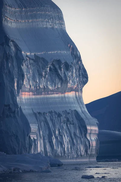 Große Eisberge Treiben Meer Polarkreis — Stockfoto