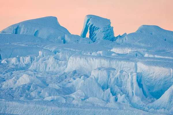 Texturas Caprichosas Formas Dos Icebergues — Fotografia de Stock