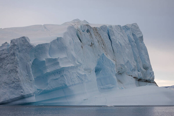 whimsical textures and shapes of the icebergs