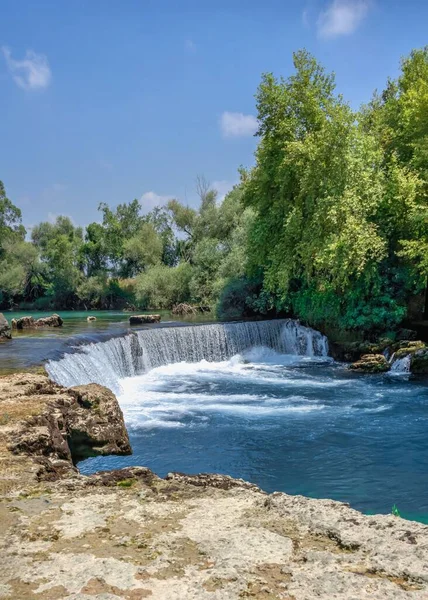 Manavgat Vattenfall Och Flod Antalya Provinsen Turkiet Solig Sommardag — Stockfoto