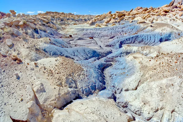 Kawałek Granatowej Gliny Bentonitowej Diabelskim Placu Zabaw Parku Narodowym Petrified — Zdjęcie stockowe