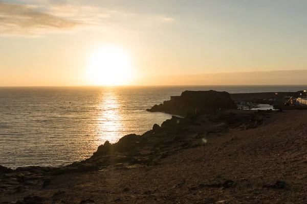 Sunset Fuerteventura Cotillo Ilha Canária — Fotografia de Stock