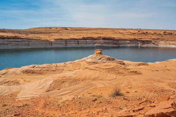 Man Made Reservoir Large Refreshing Flow Water Colorado River — стоковое фото