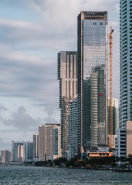 Skyline Skyscrapers Construction Miami New — Photo