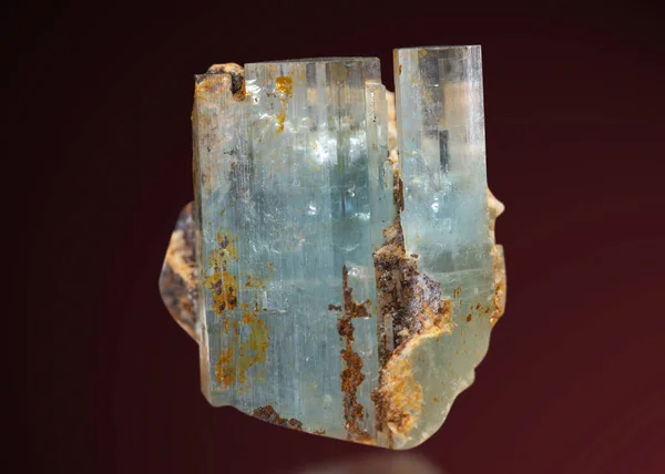 Aquamarine Mineral Specimen Stone Rock Geology Gem Crystal — Stockfoto