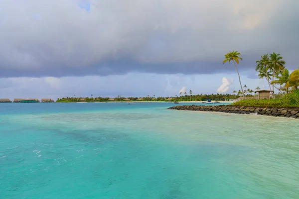 Landscape ocean view in Maldives.