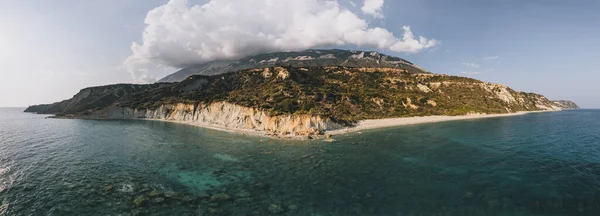 Panoramatický Výhled Ostrov Kefalonia Pohled Jónského Moře Letecký Pohled Řecko — Stock fotografie