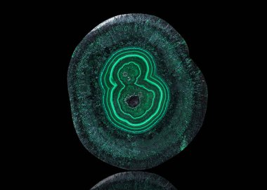 Malachite mineral numunesi taş jeoloji kristali.