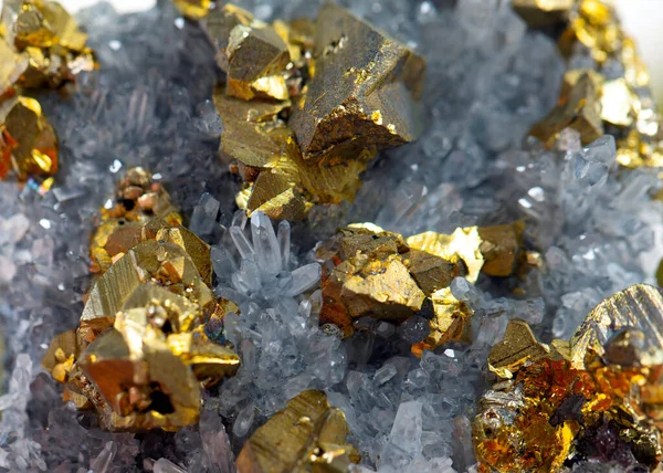 Pyrite Mineral Specimen Stone Rock Geology Gem Crystal — Stock Photo, Image