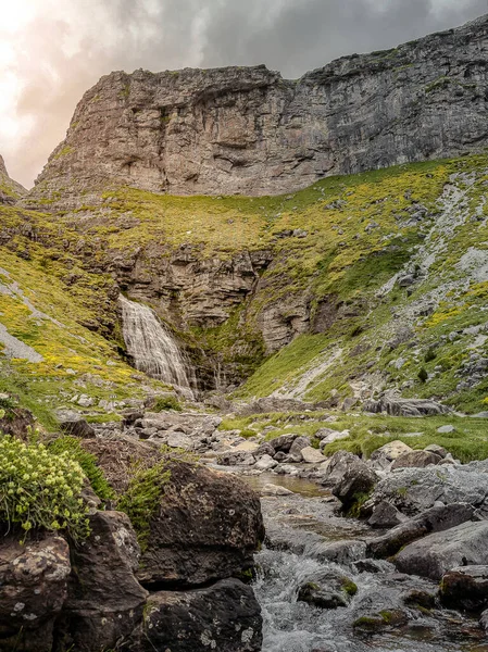 Ordesa Κοιλάδα Τοπίο Καταρράκτες Ουρά Αλόγου Χαμένο Βουνό — Φωτογραφία Αρχείου