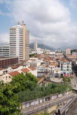 Beautiful view to historic downtown city buildings, Rio de Janeiro, Brazil