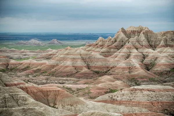 Layered Hills Show Sedimentation Which Occured Plains Eroding Wonderful Formations — Stockfoto