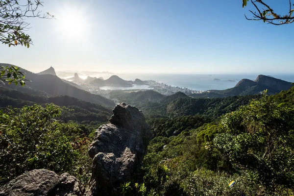 Belle Vue Sur Les Montagnes Ville Forêt Tropicale Rio Janeiro — Photo