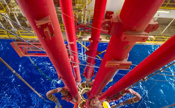 Moon Pool Onboard Drill Ship Large Opening Deck Bottom Drill — Stok fotoğraf