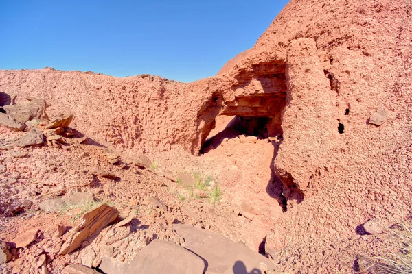 Bentonite Arch East Rim Tiponi Canyon Petrified Forest National Park — стоковое фото